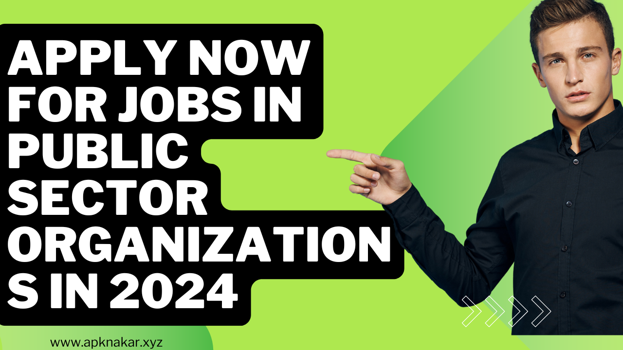 Apply Now Jobs in Public Sector Organizations in 2024