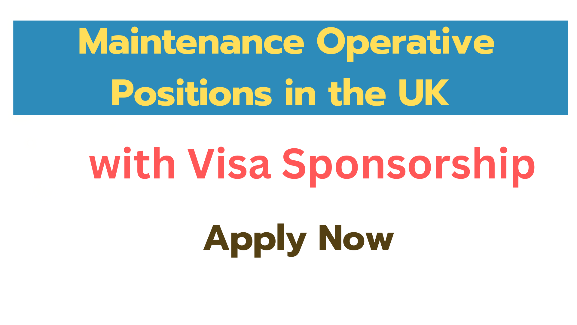 Maintenance Operative Positions in the UK 2024 – Visa Sponsorship Available